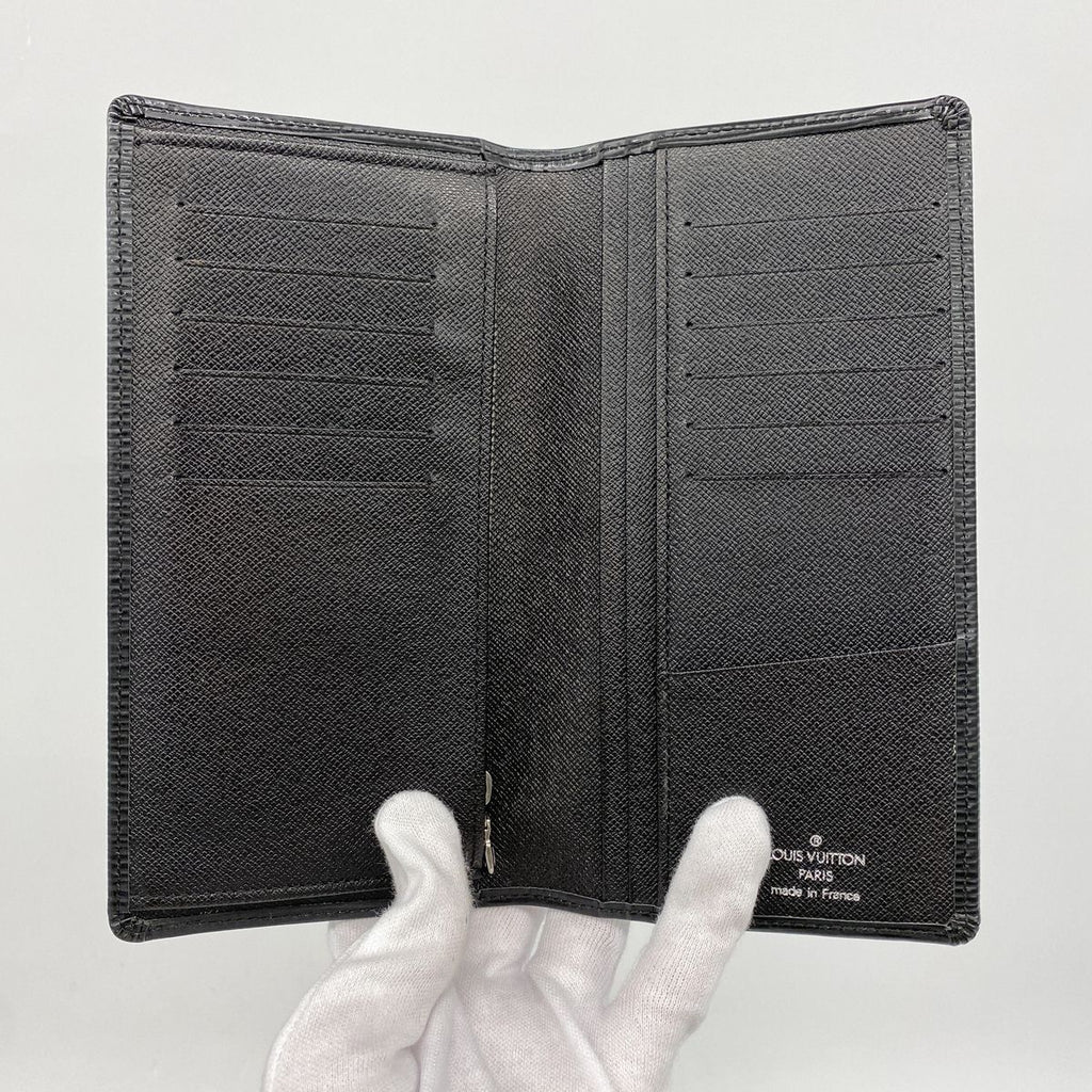 Louis Vuitton Wallet Epi Portefeuille Brazza Noir — view 3