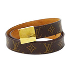 Louis Vuitton Belt Monogram Canvas Ceinture Carre Brown Logo