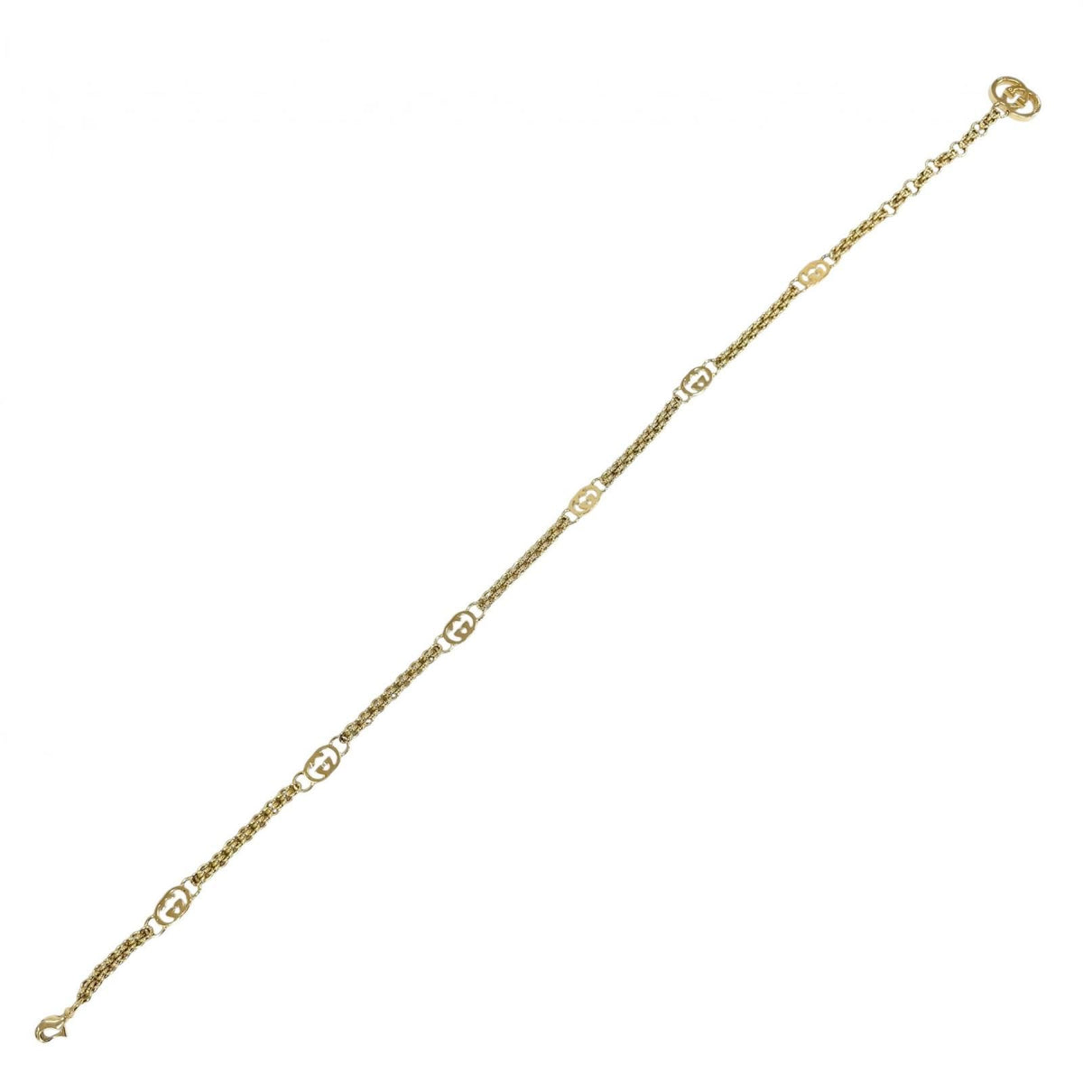 Gucci Vintage Interlocking G Chain Belt Gold 70 — view 4