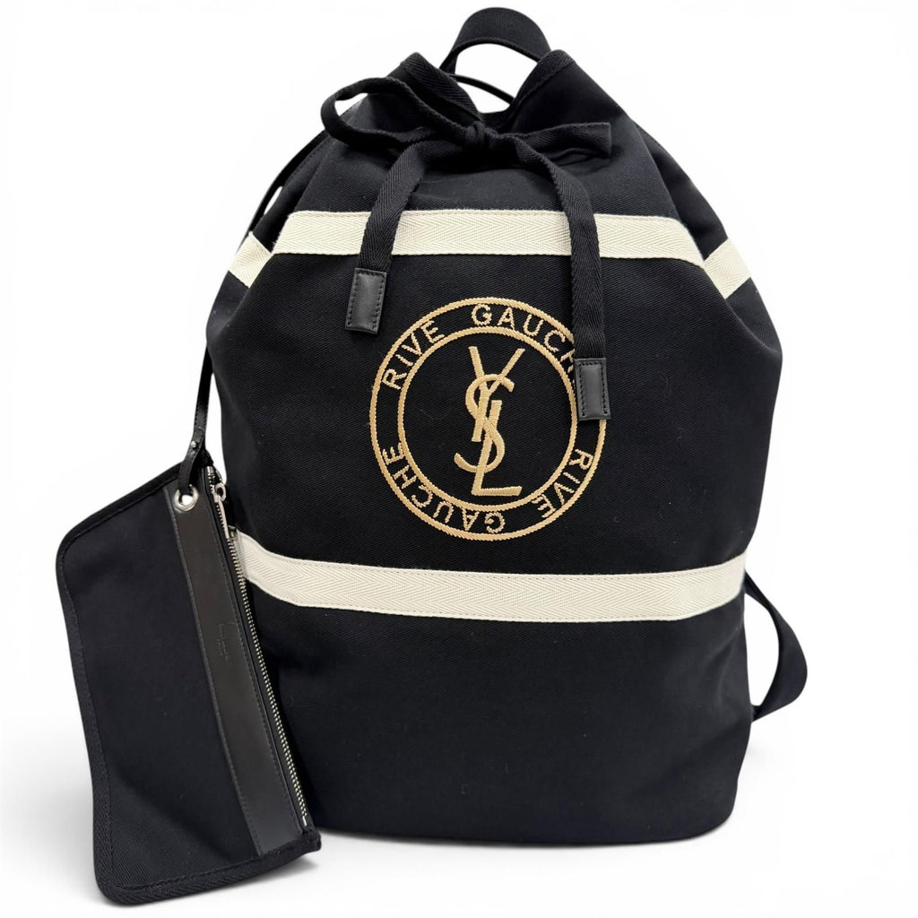 Saint Laurent Paris Canvas Leather Rive Gauche Sling
