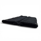 Hermes Silk Cashmere Blend Silver Sellier Knit Arm Warmer Gloves Black TU — view 5
