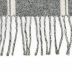 Hermes Band de Repo Cashmere Gray Flannel Ivoire Bicolor Fringe Long Scarf — view 7