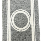 Hermes Band de Repo Cashmere Gray Flannel Ivoire Bicolor Fringe Long Scarf — view 6