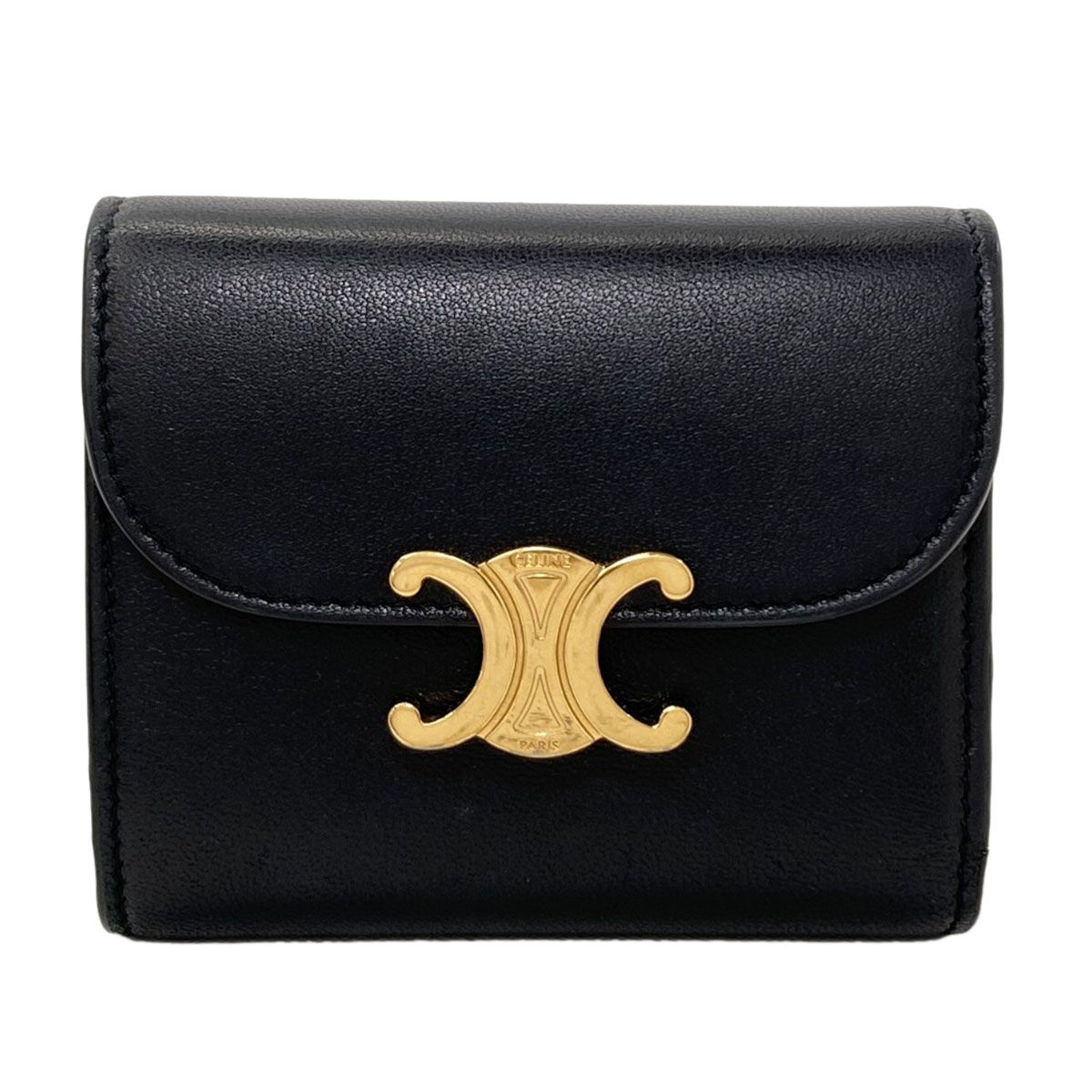 Celine Small Flap Wallet Triomphe Trifold Leather