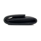 Chanel CC Logo Silver Card Case Grained Calfskin — view 3