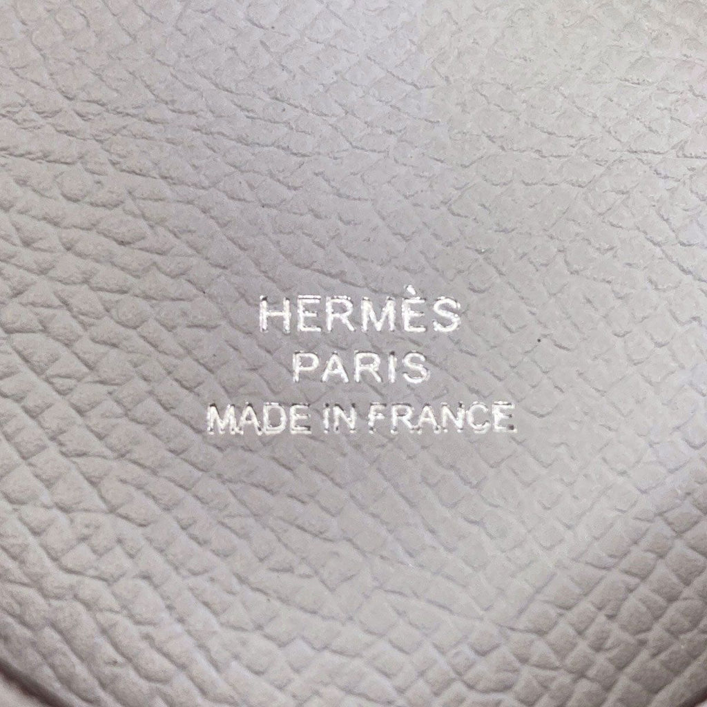 Hermes Calvi Silver Card Case Epsom — view 7