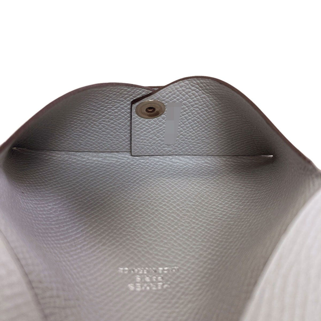 Hermes Calvi Silver Card Case Epsom — view 5
