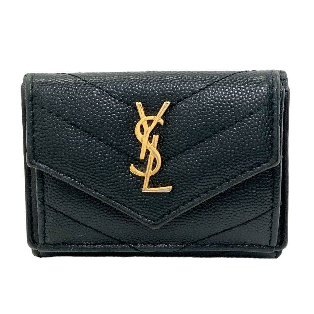Saint Laurent Cassandra Trifold Wallet Leather