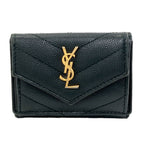 Saint Laurent Cassandra Trifold Wallet Leather