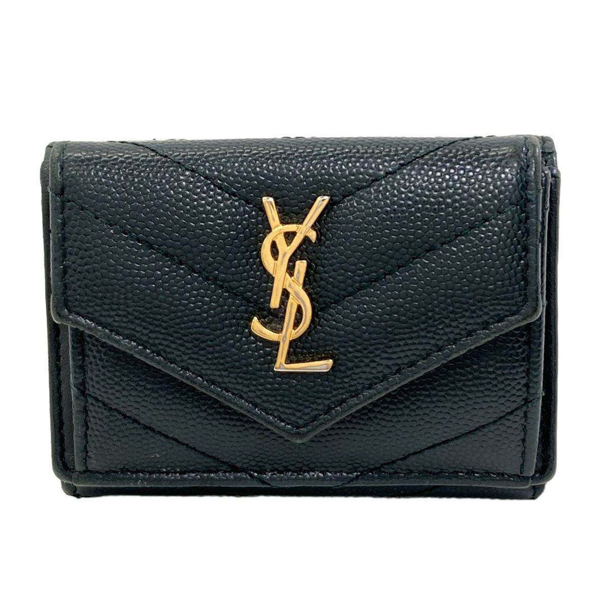Saint Laurent Cassandra Trifold Wallet Leather