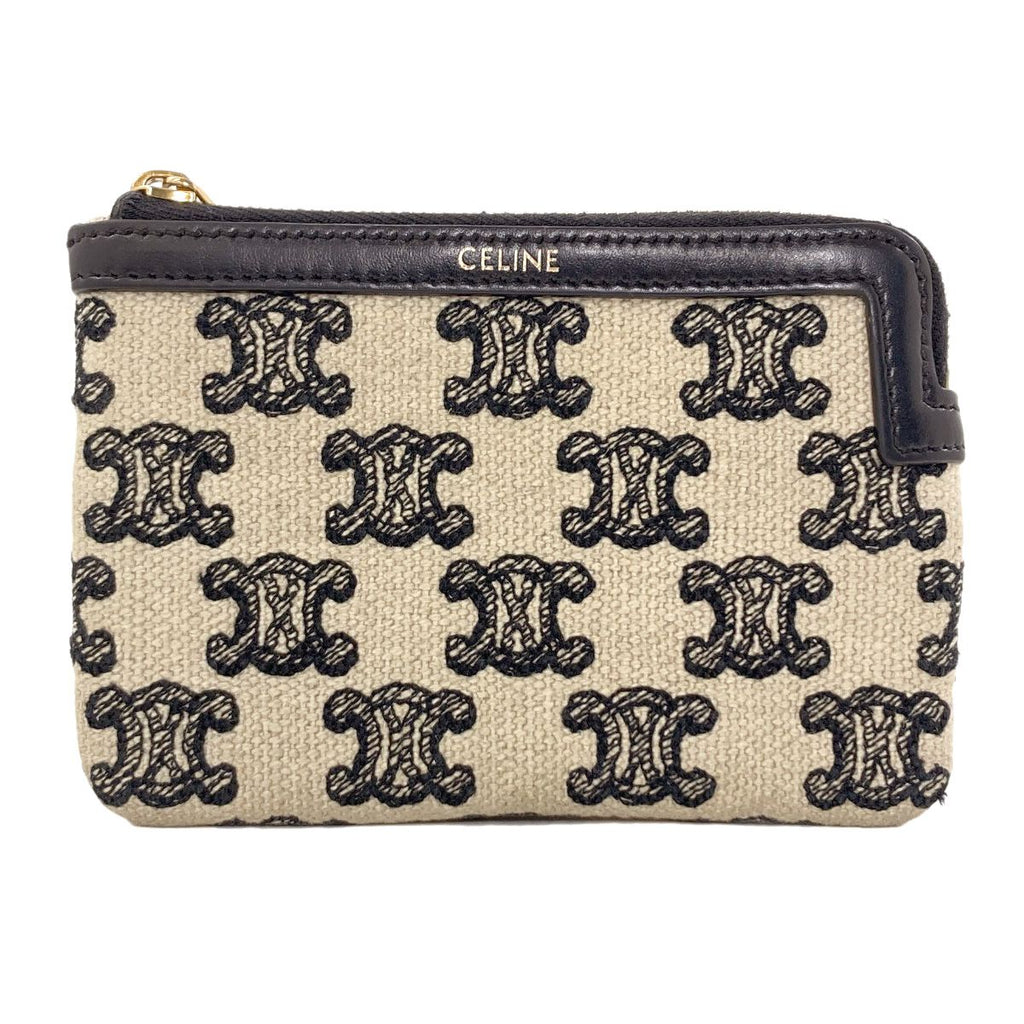 Celine Triomphe Coin Purse Canvas
