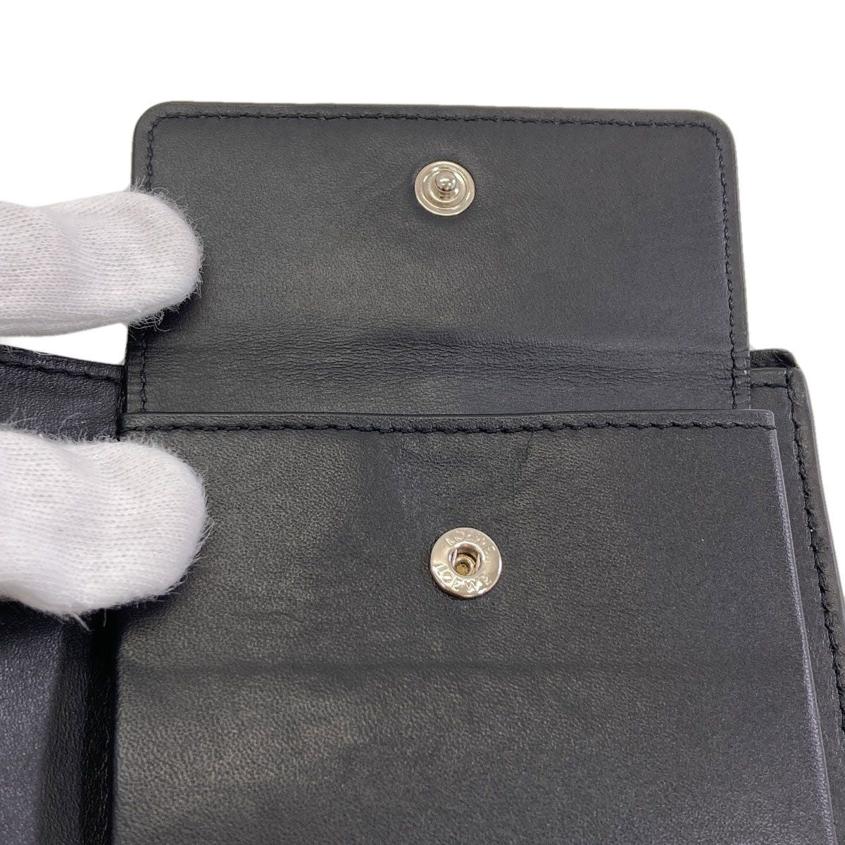 Loewe Puzzle Bifold Coin Wallet Leather — view 8