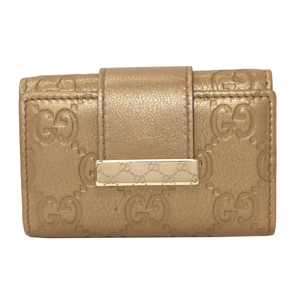 Gucci GG Signature Guccissima Key Case Leather Key Holder