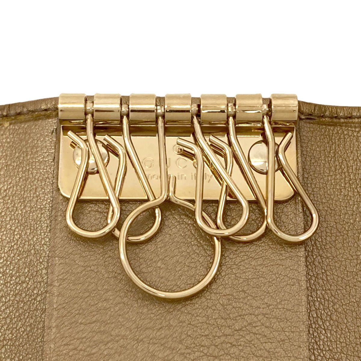 Gucci GG Signature Guccissima Key Case Leather Key Holder — view 5