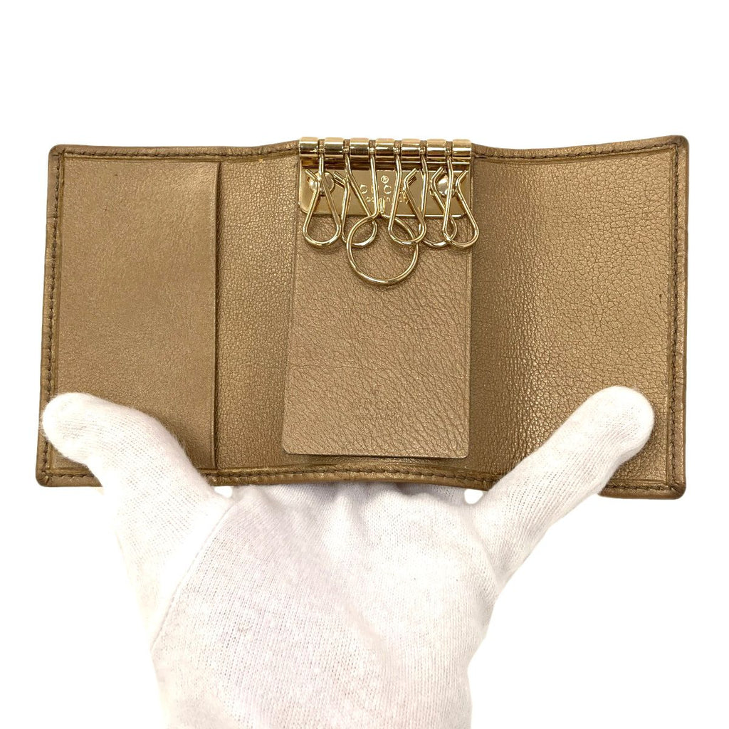 Gucci GG Signature Guccissima Key Case Leather Key Holder — view 4