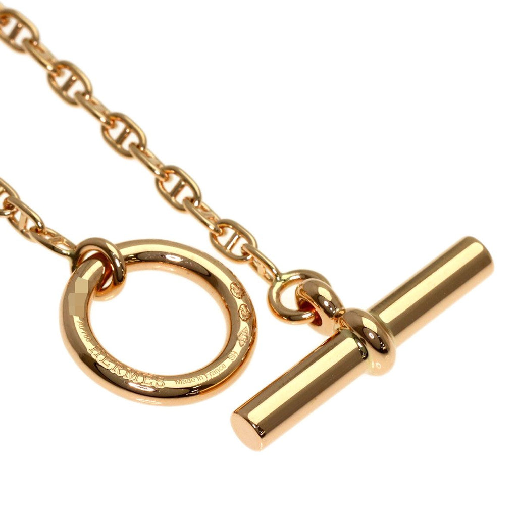 Hermes Chaine D'ancre Farandole PM Diamond Necklace 18k Pink Gold — view 4
