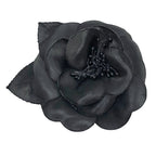 Chanel Camellia Corsage Brooch Black