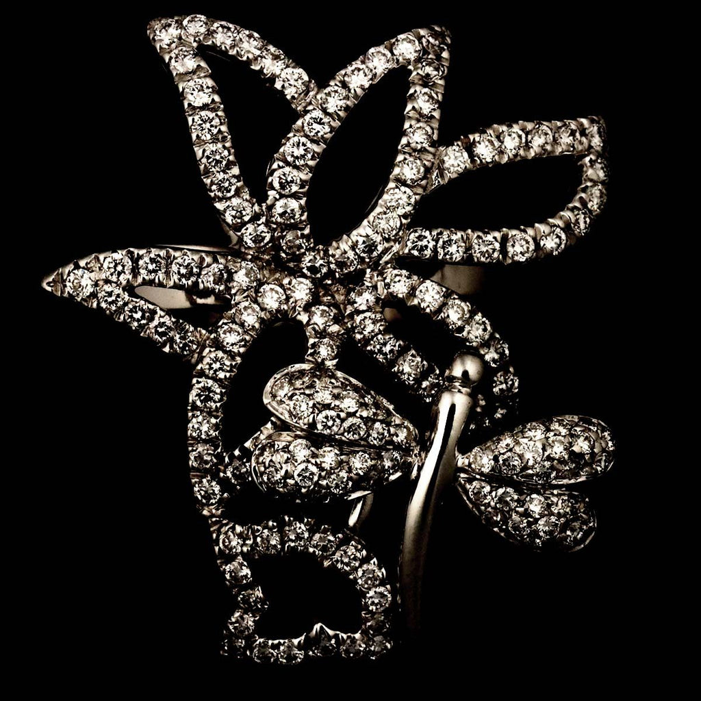 Gucci Flora Ring Diamond 18k White Gold — view 7