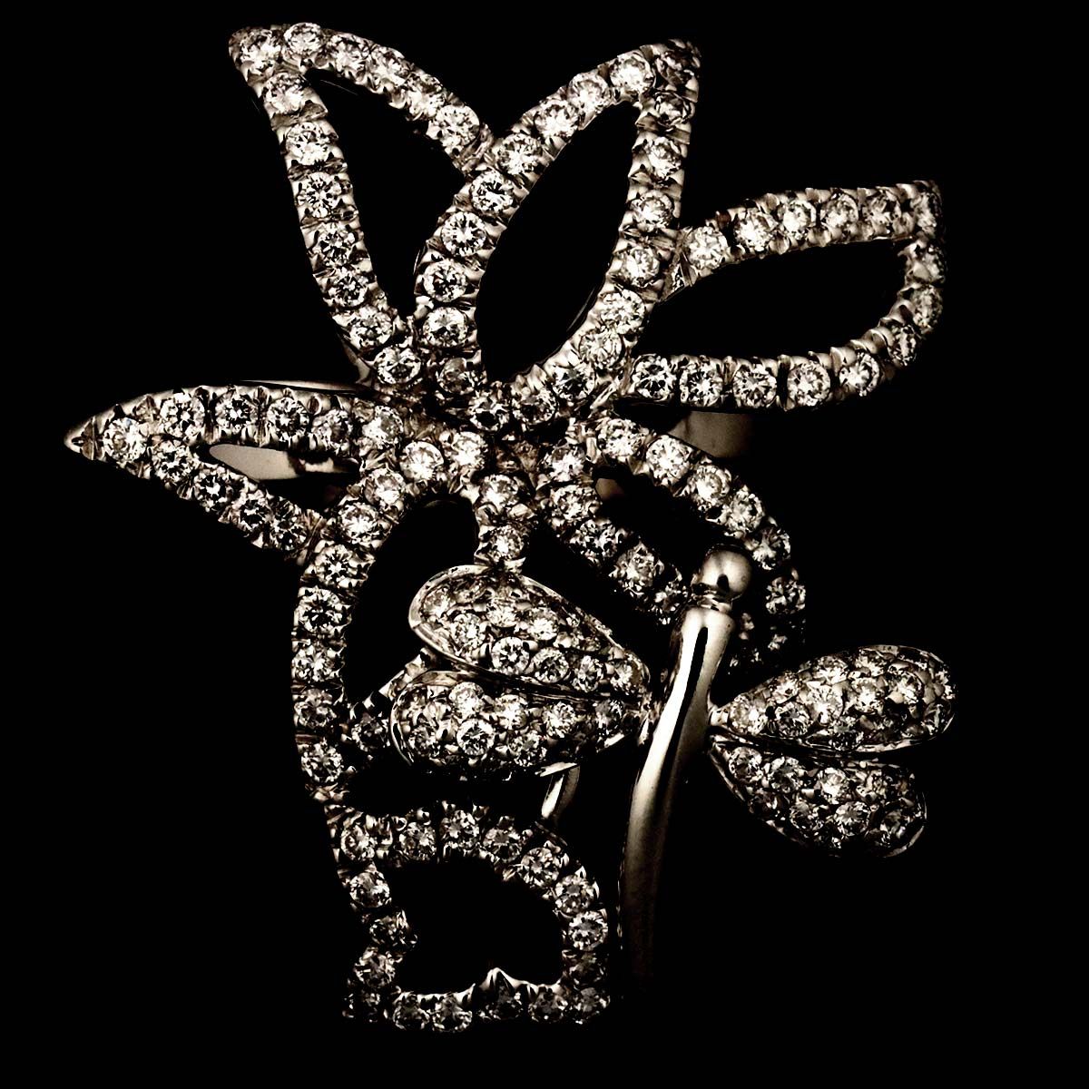 Gucci Flora Ring Diamond 18k White Gold — view 7