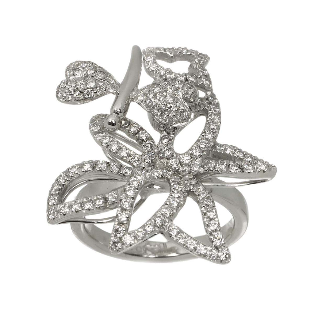 Gucci Flora Ring Diamond 18k White Gold — view 2