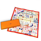 Hermes Carre 45 Gavroche Horse Club Detail Silk 100% Scarf Multi — view 2