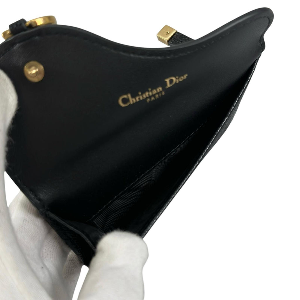 Dior Saddle Cosmos Leather Zip Card Case Coin Purse — view 5