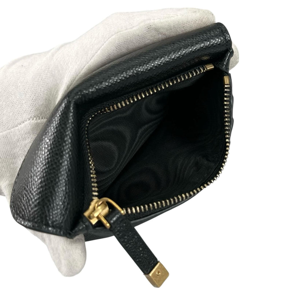 Dior Saddle Cosmos Leather Zip Card Case Coin Purse — view 4
