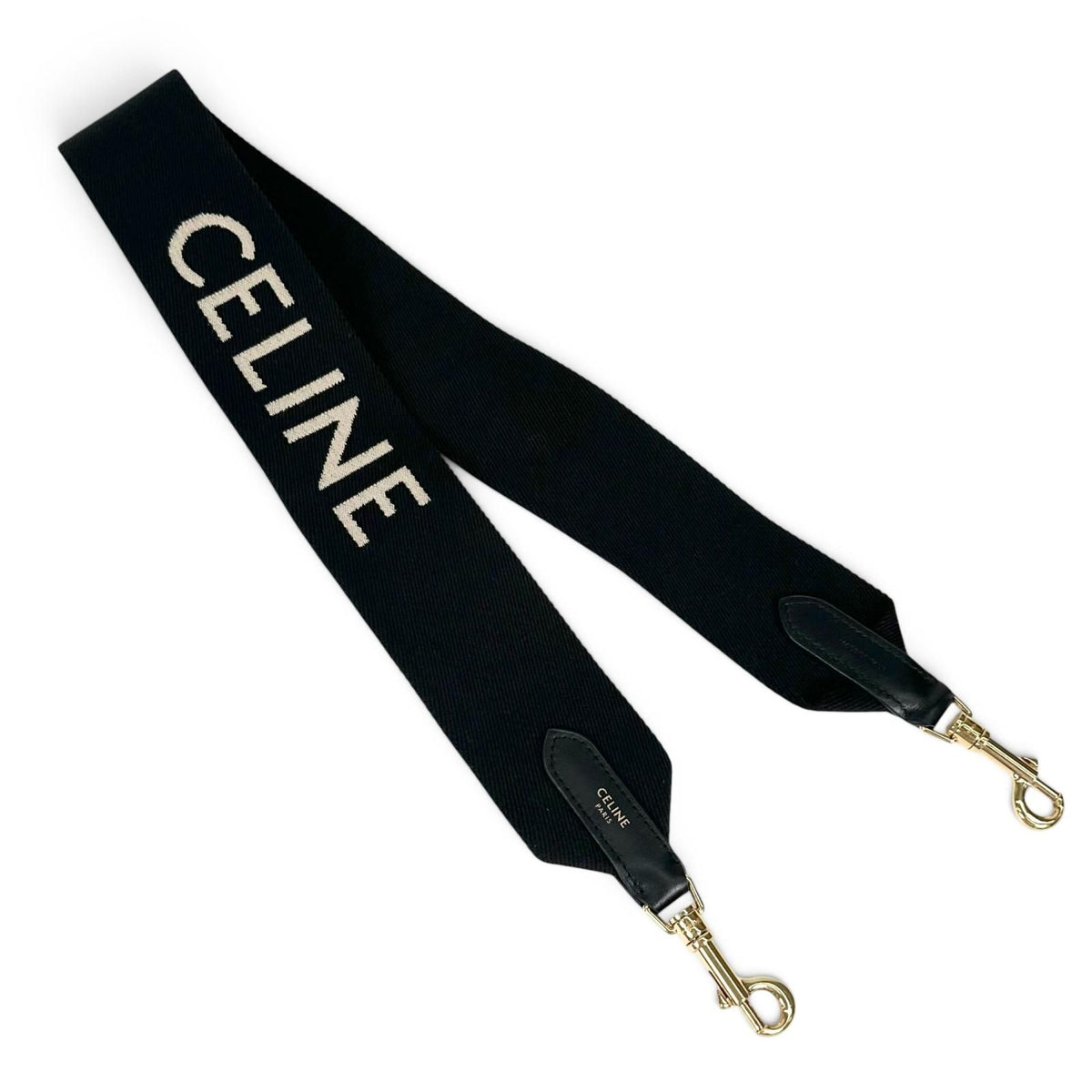 Celine Jacquard Short Strap Shoulder Black Gold — view 3