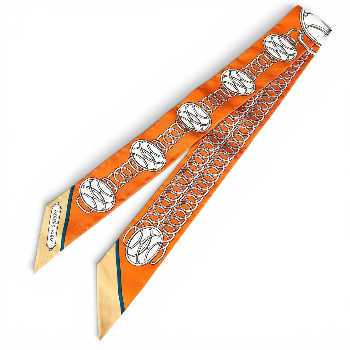 Hermes Lift Profile Silk 100% Twilly Scarf Multicolor