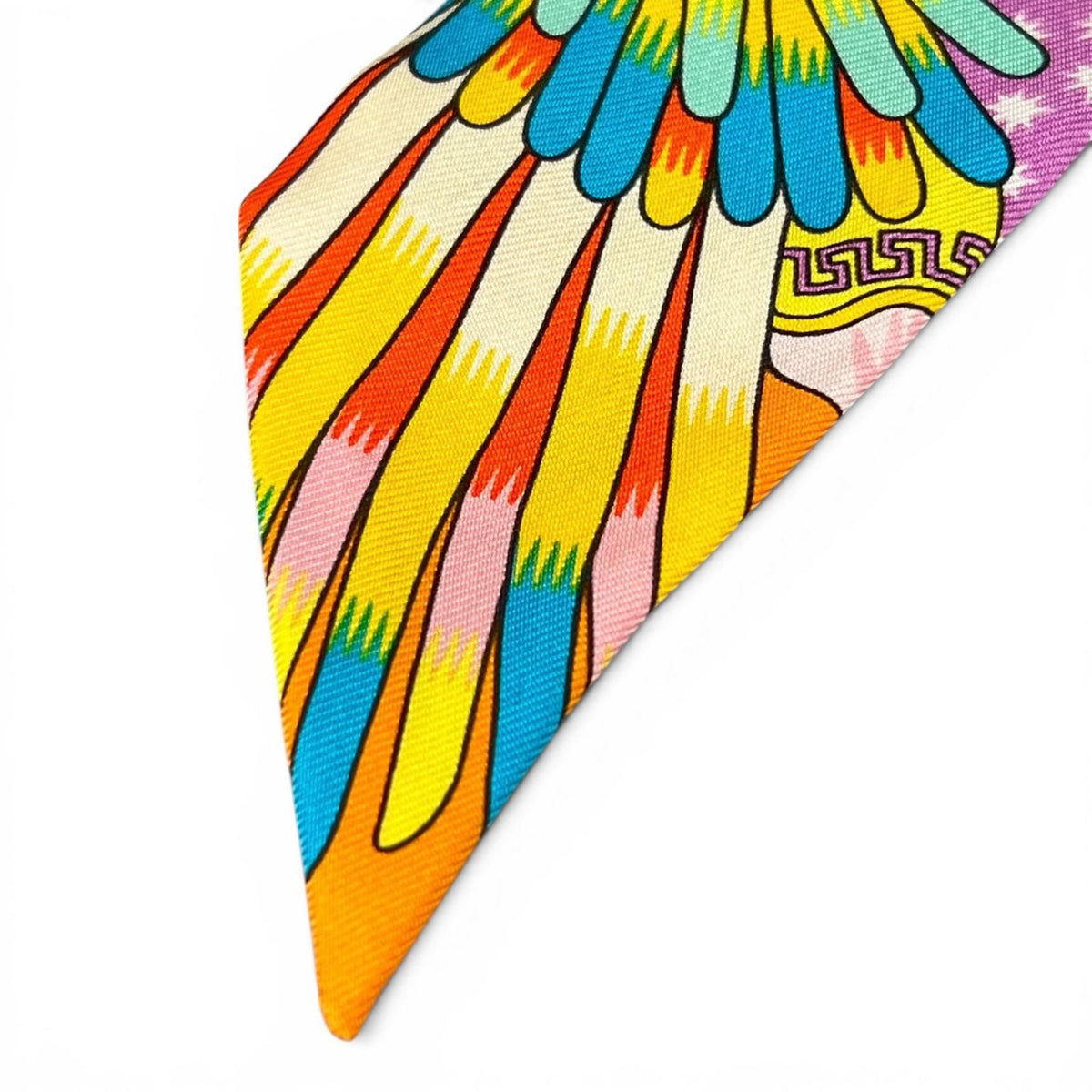 Hermes la Source de Pegase Pegasus Silk 100% Twilly Scarf Multicolor — view 5
