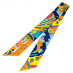 Hermes la Source de Pegase Pegasus Silk 100% Twilly Scarf Multicolor — view 3