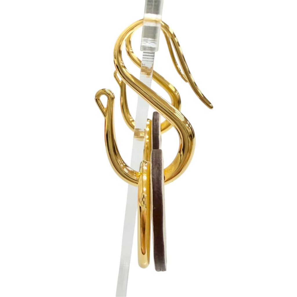 Hermes Maillon Earrings Swift Gold Chaine D'ancre Ivory — view 4