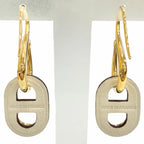 Hermes Maillon Earrings Swift Gold Chaine D'ancre Ivory — view 3