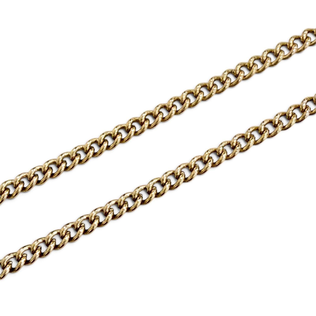 Chanel CC Logo Rhinestone Ribbon Necklace Gold — view 7