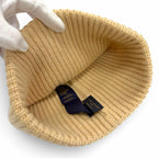 Louis Vuitton Beanie LV Spark Cashmere 100% Knit Cap Beige Hat — view 5