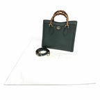 Gucci Diana Medium Tote Bamboo 2-Way Shoulder Bag Dark Green — view 2