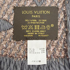 Louis Vuitton Logomania Scarf Shine Wool Silk Gray Monogram — view 7