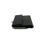 Celine Vintage Macadam Blason Pattern Triomphe Logo Leather Kiss Lock Trifold — view 4
