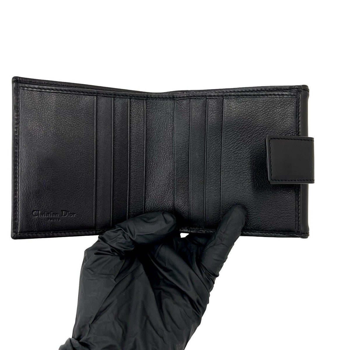Celine Vintage Macadam Blason Pattern Triomphe Logo Leather Kiss Lock Trifold — view 7