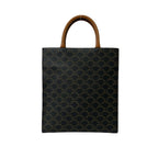 Celine Vertical Cabas Triomphe Leather 2-Way Shoulder Bag Tote Brown — view 3
