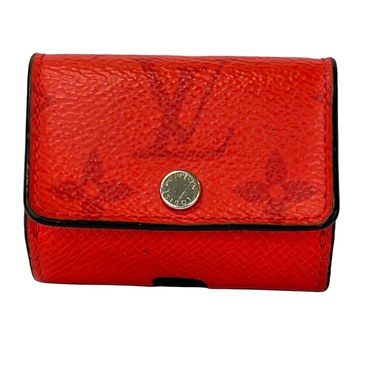Louis Vuitton Pouch Taigarama Earphones Rouge Leather Cowhide