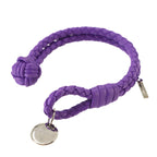 Bottega Veneta Intrecciato Bracelet Leather Purple Silver — view 3