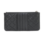 Chanel Quilted Classic Multi Pouch Caviar Leather Black Silver — view 3