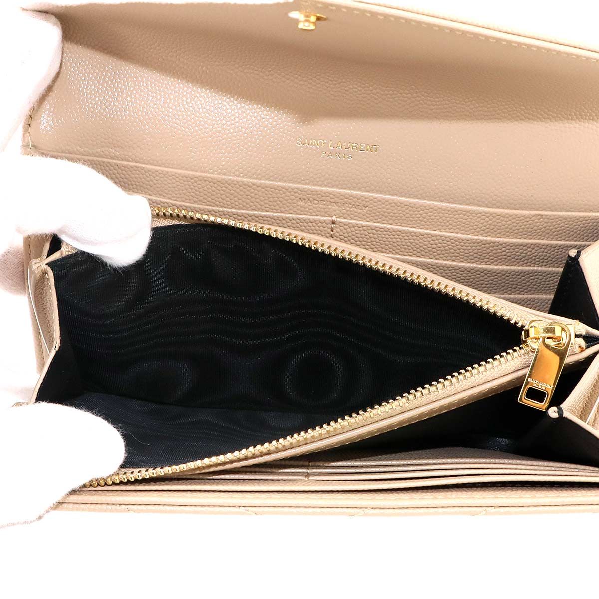 Saint Laurent Paris Monogram Large Flap Wallet Bifold Leather — view 7