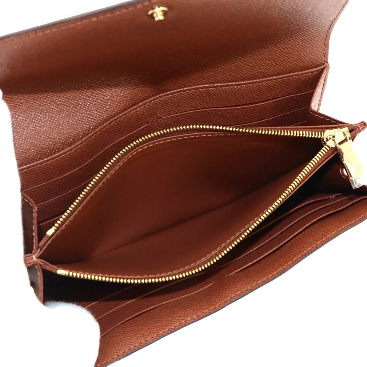 Louis Vuitton Monogram Portefeuille Sarah Bifold Wallet Brown — view 7