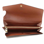 Louis Vuitton Monogram Portefeuille Sarah Bifold Wallet Brown — view 6