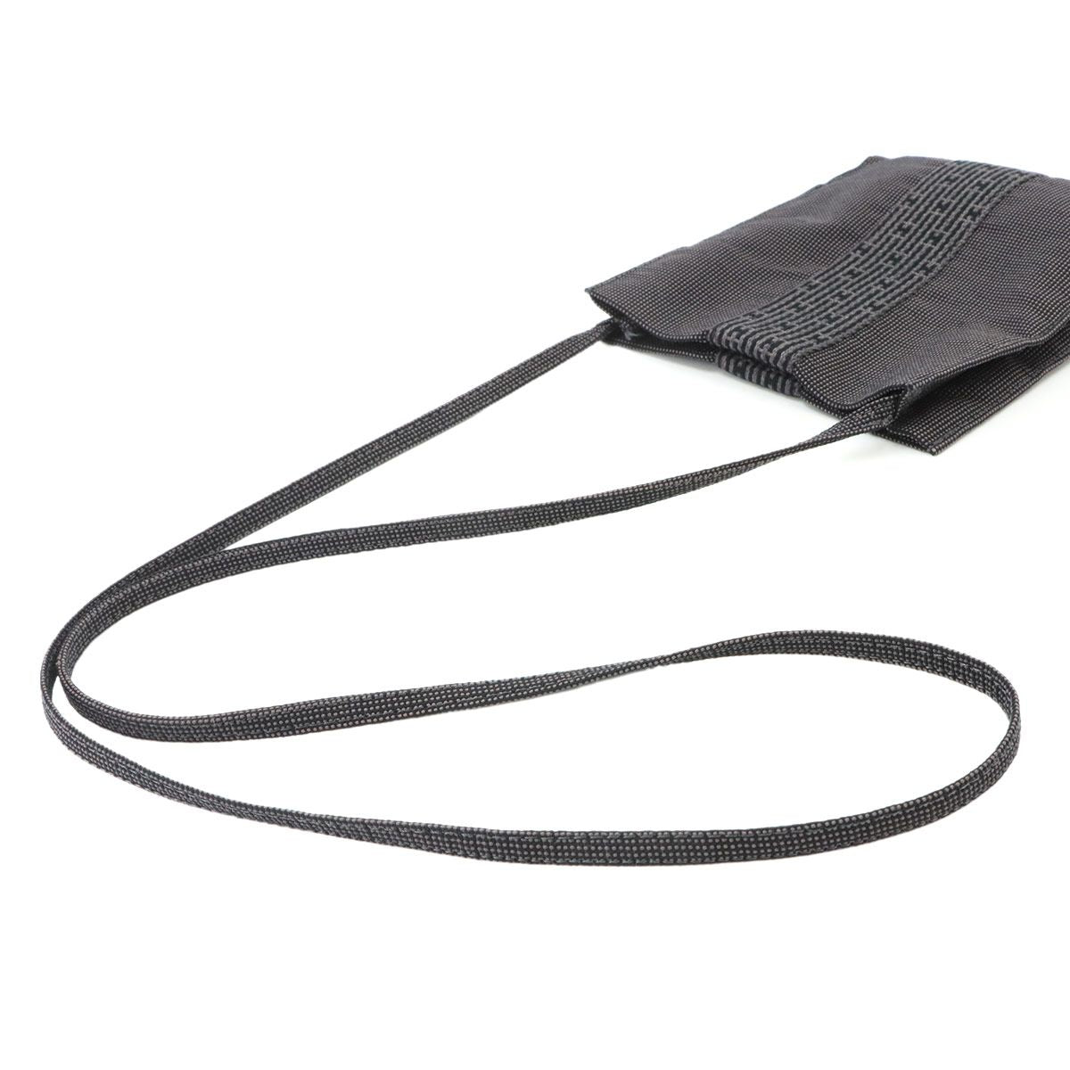 Hermes Herline Pochette Shoulder Bag Canvas Gray — view 5
