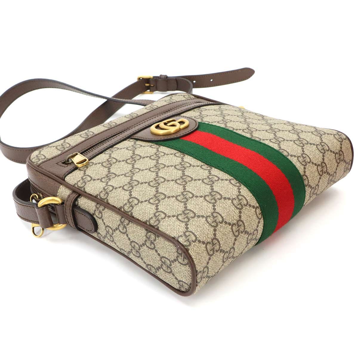 Gucci Ophidia Small Messenger Shoulder Bag GG Supreme Leather Beige Brown — view 4