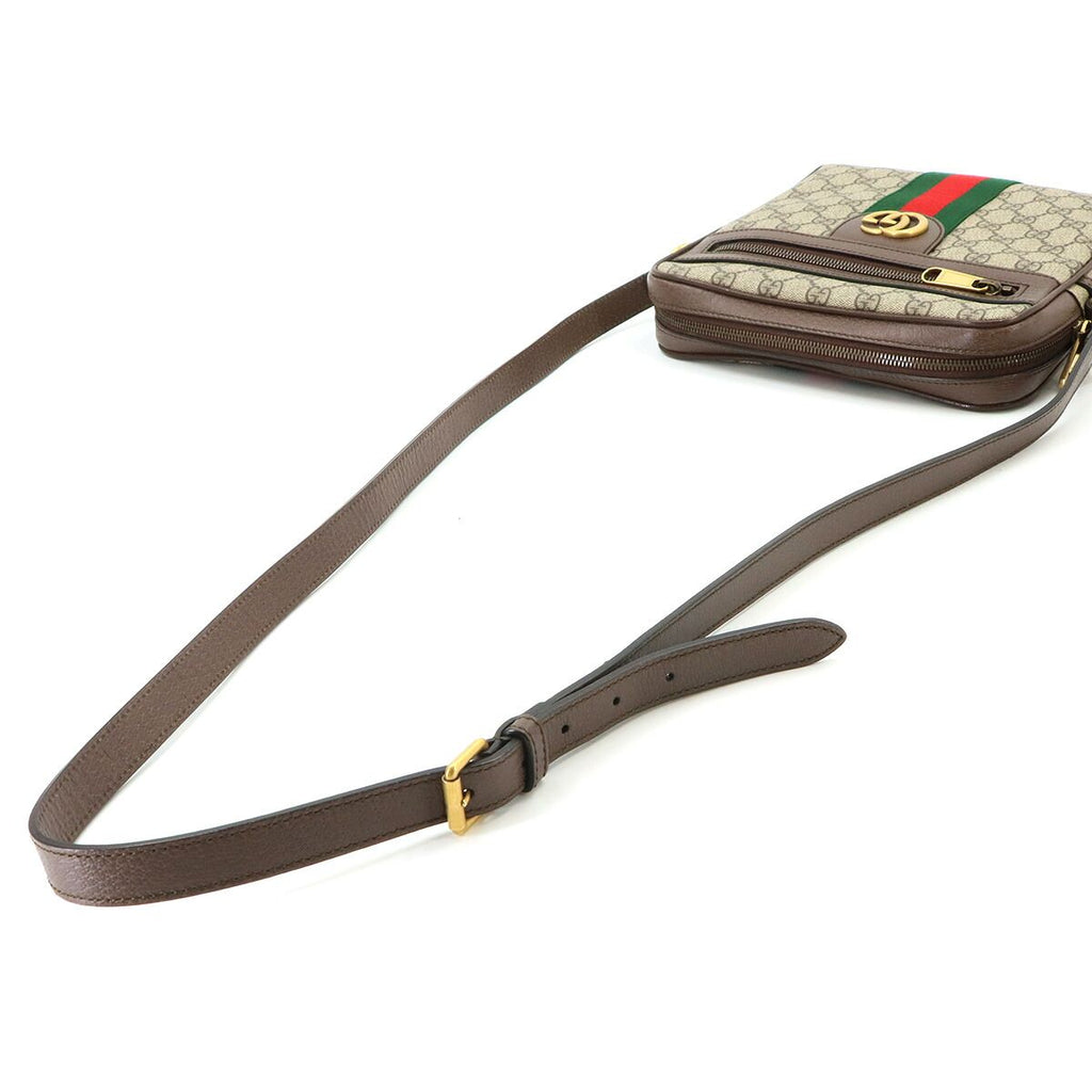 Gucci Ophidia Small Messenger Shoulder Bag GG Supreme Leather Beige Brown — view 5