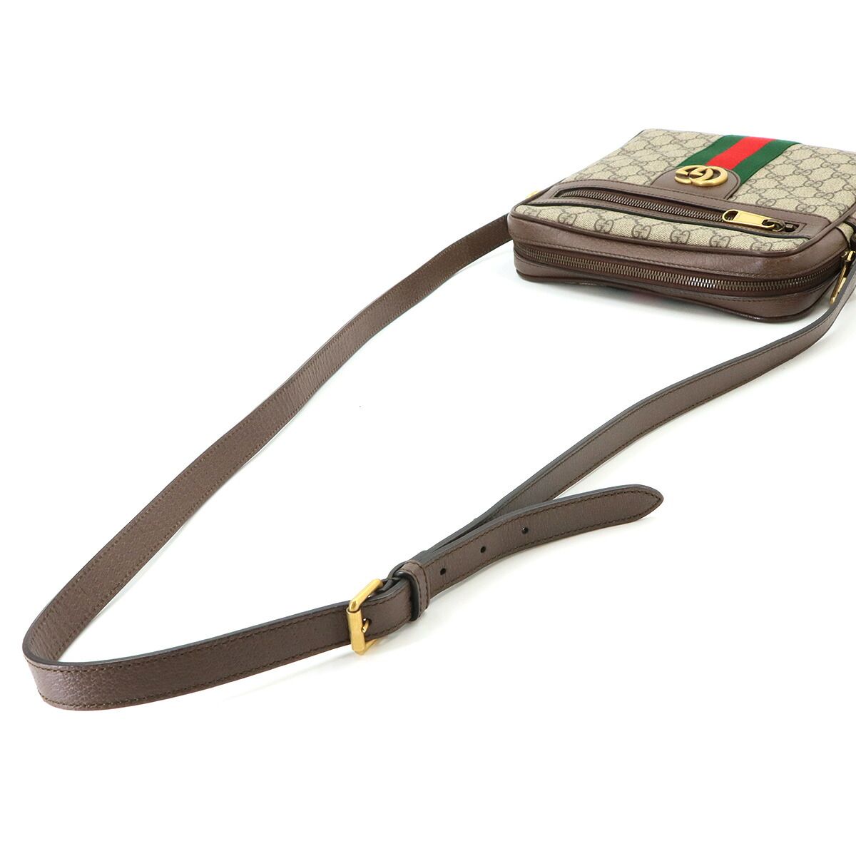 Gucci Ophidia Small Messenger Shoulder Bag GG Supreme Leather Beige Brown — view 5